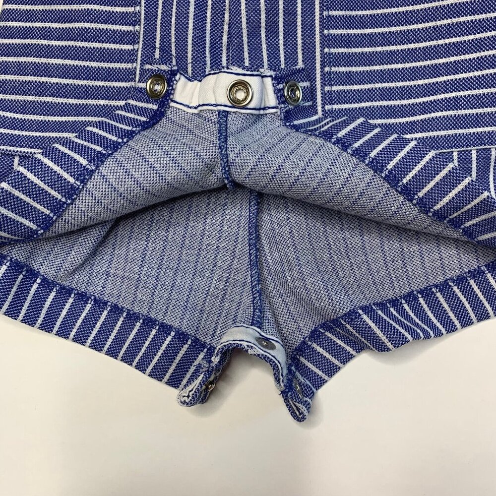 Vintage Carters Striped Overalls Bibs Jumper Size 12M Striped Boat Nautical - Picture 8 of 8